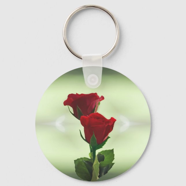 Porte-clés Twin Flame amour roses rouges (Recto)