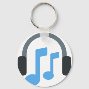 Porte-clés Twitter emoji - Musique, casque