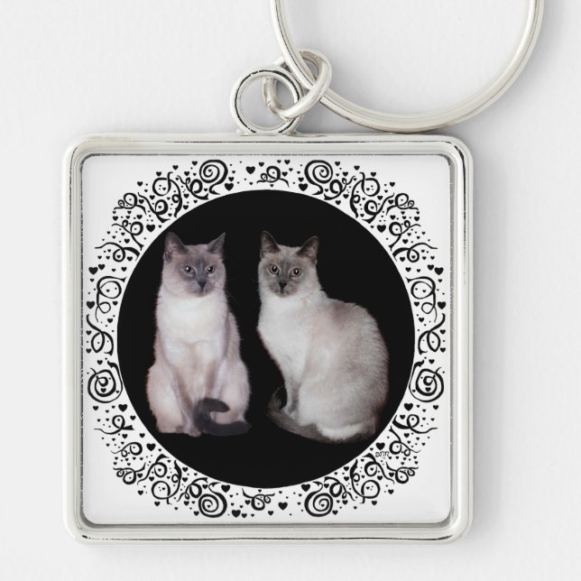 Porte-clés Two Siamese Cats (Devant)