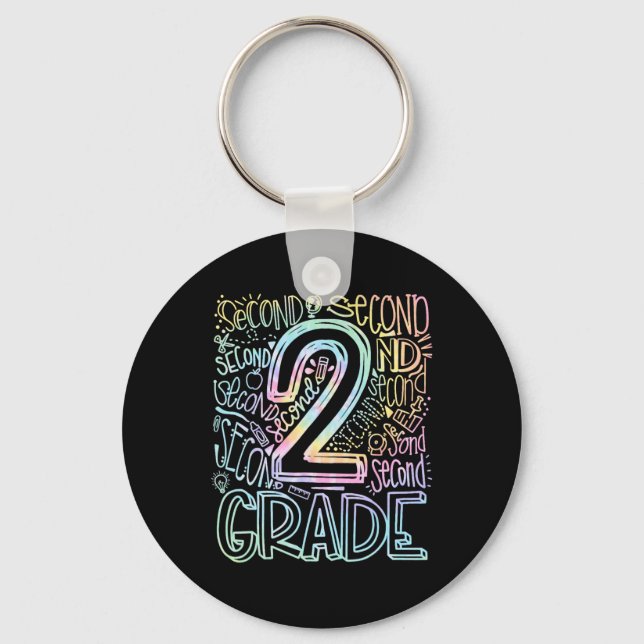Porte-clés Tye Tie 2e année Équipe de typographie Deuxième an (Recto)