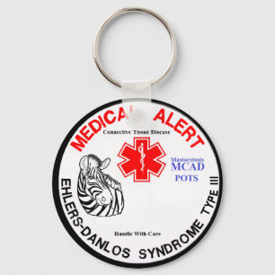 Porte-clés Type 3 d'EDS avec l'alerte Médicale des POTS MCAD
