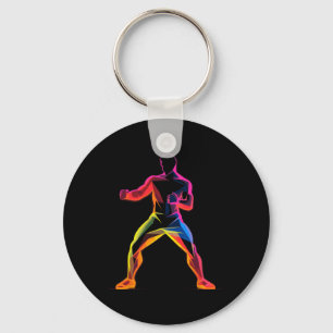 Porte-clés Type de kickboxing dessin animé Kickboxer Savate