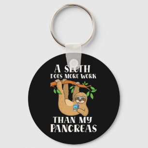 Porte-clés Type Onedery Lazy mignonne Sloth Type 1 Diabète Aw