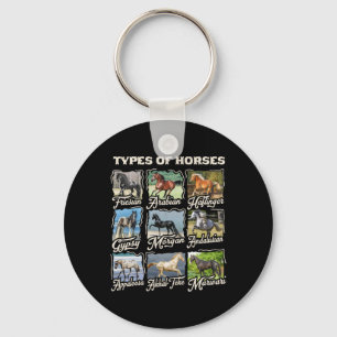 Porte-clés Types De Chevaux Se Reproduisent Équitation Équest