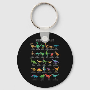 Porte-clés Types De Dinosaures Alphabet A-z Abc Dino Identiqu