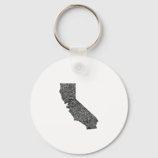 Porte-clés Typografy map de Californie