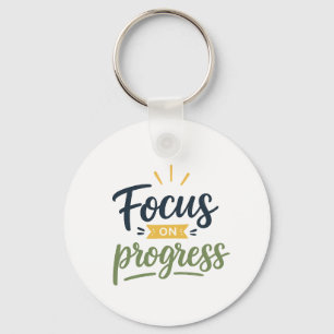 Porte-clés Typographie de citation motivationnelle axée sur l