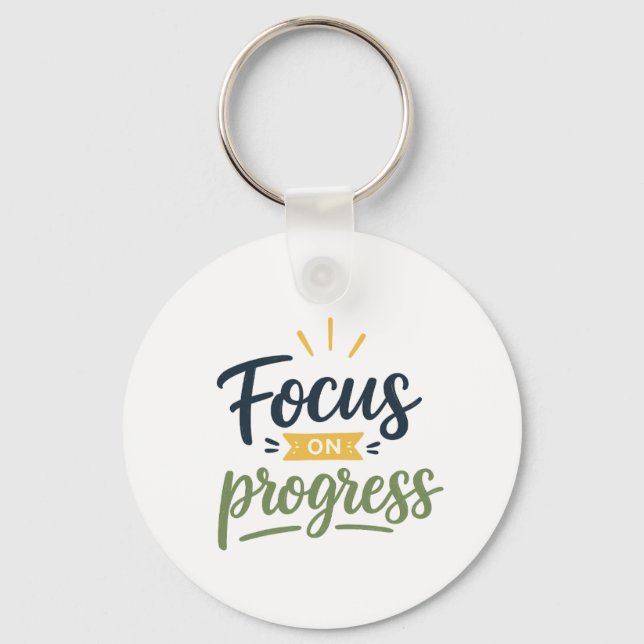Porte-clés Typographie de citation motivationnelle axée sur l (Recto)