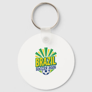 Porte-clés Typographie de pays audacieuse Football Brésil 202