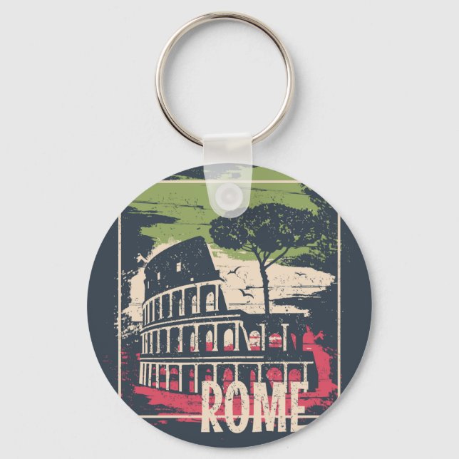 Porte-clés Typographie de Rome : Poster Tour Eiffel. (Recto)