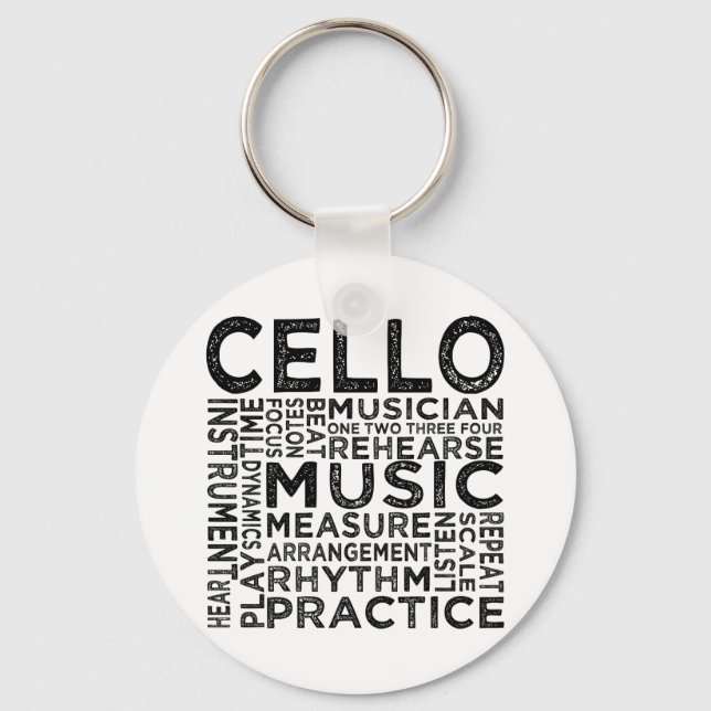 Porte-clés Typographie du Cello (Recto)