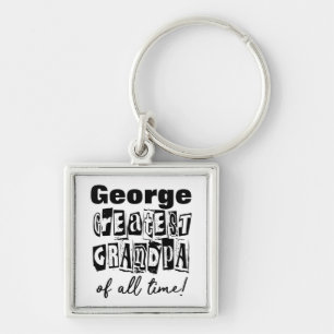 Porte-clés Typographie Grand-père de tous les temps