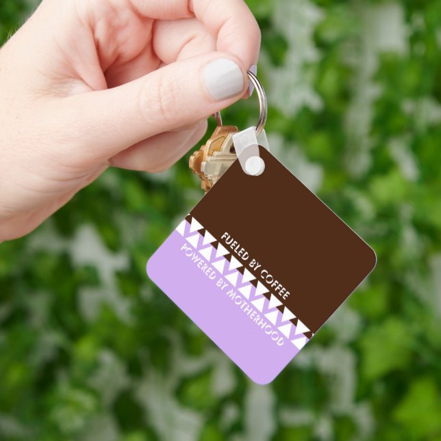 Porte-clés Typographie par bandes féminine | Citation de mama (main)