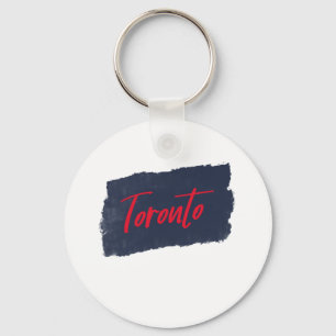 Porte-clés Typographie rouge manuscrite de Toronto