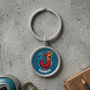 Porte-clés "U" Avez le Look : Monogramme de Graffiti Personna