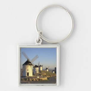 Porte-clés UE, Espagne, La Mancha, Consuegra. Moulins à vent
