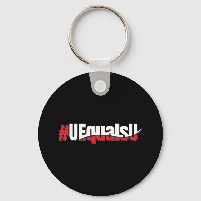 Porte-clés UEqualsU VIH Indétectable Art non transmettable (Recto)