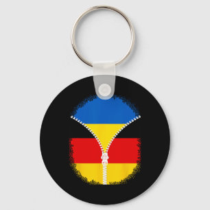 Porte-clés Ukraine Allemagne Drapeau Ukrainien Allemand Ferme