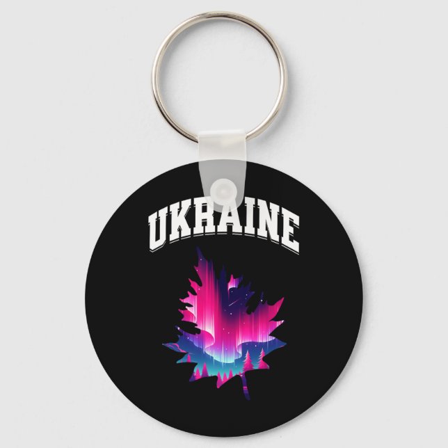 Porte-clés Ukraine Aurore Boréale Vacances S (Recto)