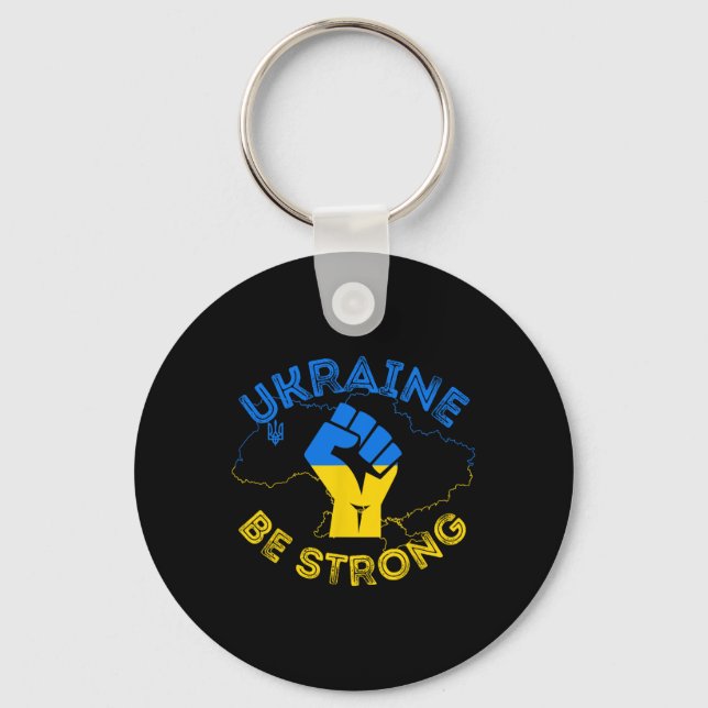 Porte-clés Ukraine Be Strong Support Ukraine Stand With Ukrai (Recto)