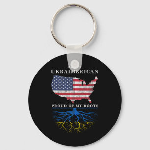 Porte-clés Ukraine États-Unis Fiers des deux pays Ukraimerica