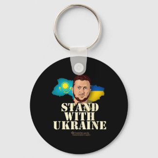 Porte-clés Ukraine Kazakhstan Volodymyr Zelensky Stand With U