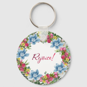 Porte-clés Ukraine Ukrainienne Fleurs de couronne Foi Espoir