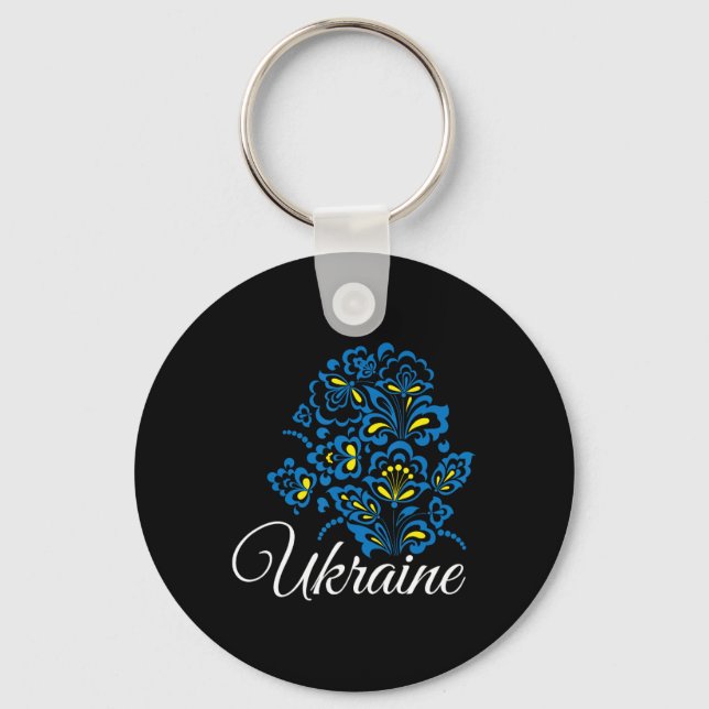 Porte-clés Ukraine Ukrainiens Ukrainien Kiev Trysub Drapeau 1 (Recto)