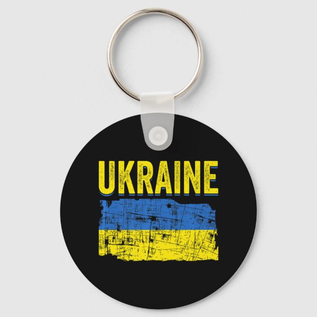 Porte-clés Ukrainian Flag Map Love Support Ukrainians Ukraine (Recto)