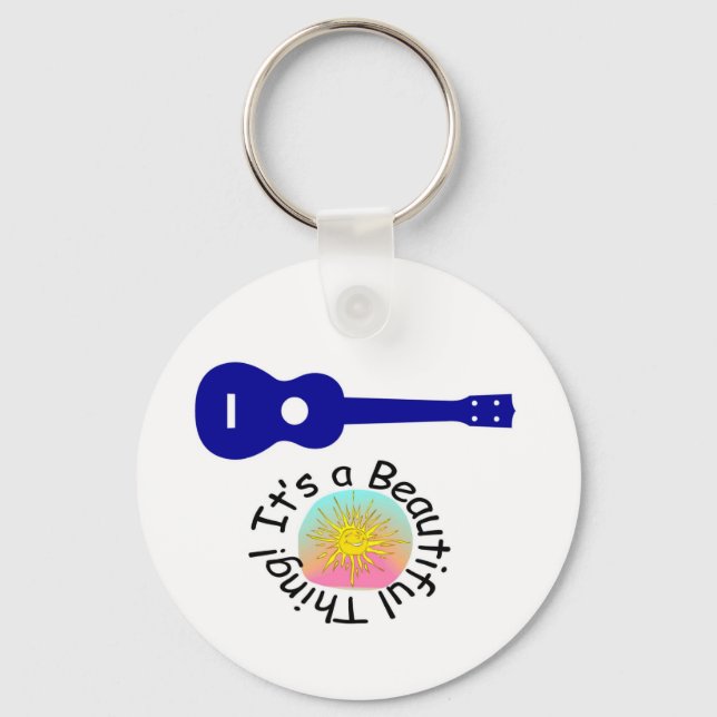 Porte-clés Ukulele : C'est une belle chose (Recto)