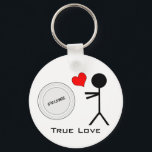 Porte-clés Ultimate Frisbee True Love<br><div class="desc">Une excellente façon de montrer votre amour pour le sport!</div>