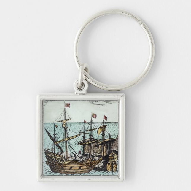 Porte-clés Un bateau de trésor espagnol (Devant)