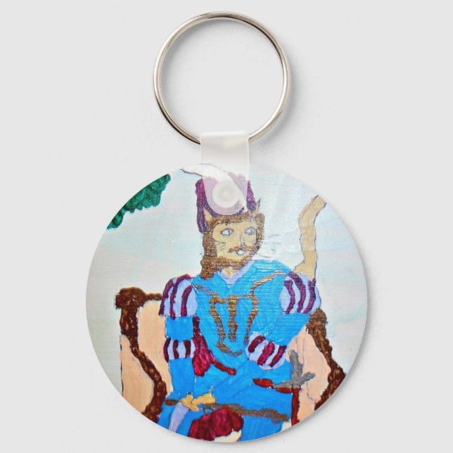 Porte-clés Un beau chatte de gentleman (Recto)