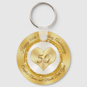 Porte-clés Un bon 50e anniversaire personnalisé et bon march