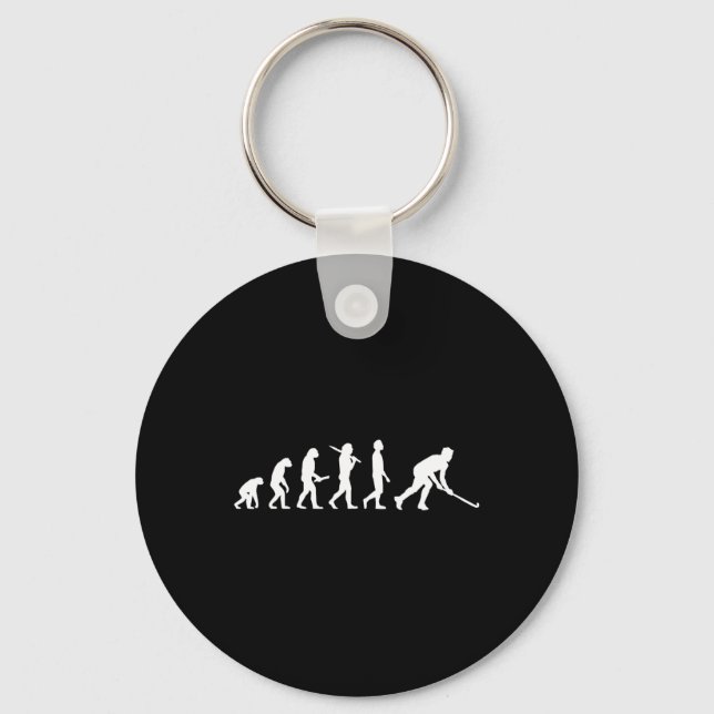 Porte-clés Un cadeau amusant d'évolution de hockey pour les j (Recto)