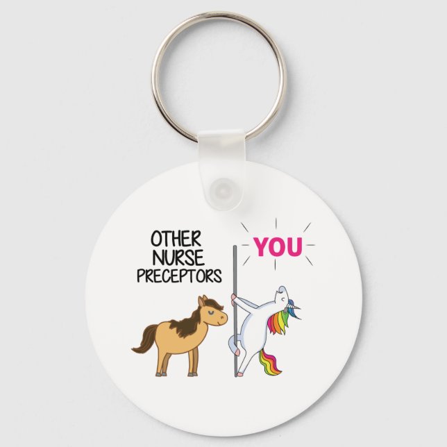Porte-clés Un Cadeau Unicorne Awesome Pour Infirmier Précepte (Recto)
