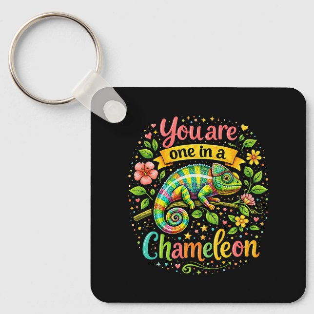 Porte-clés Un caméléon unique (Recto)