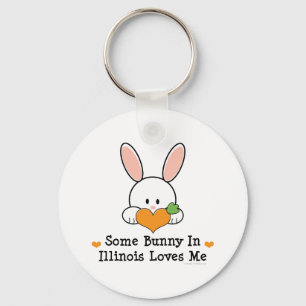 Porte-clés Un certain lapin en Illinois m'aime porte - clé