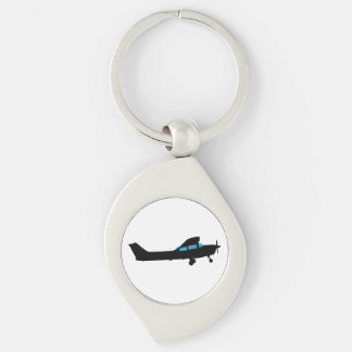 Porte-clés Un Cessna en silhouette
