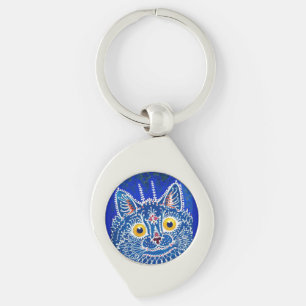 Porte-clés Un chat dans le style gothique par Louis Wain