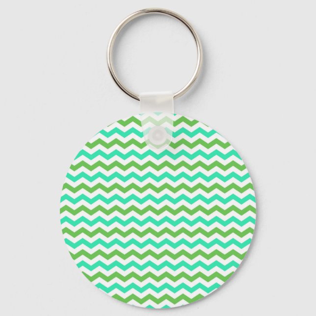 Porte-clés Un chevron vert frais et tendance (Recto)