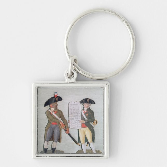 Porte-clés Un citoyen prêt à combattre et un citoyen (Devant)