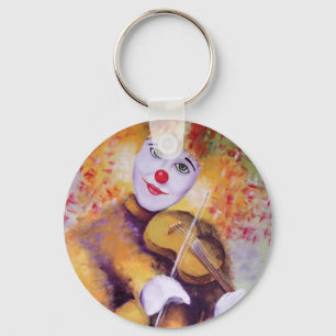 Porte-clés Un clown doux jouant du violon