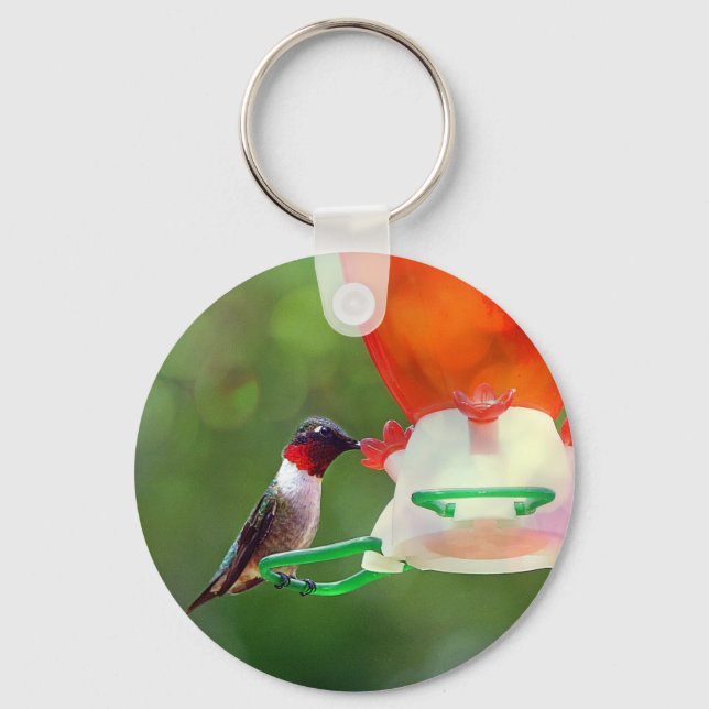 Porte-clés Un colibri à gorge rubis (Recto)