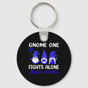 Porte-clés Un combat seul Blue Ribbon Alopecia sensibilisatio