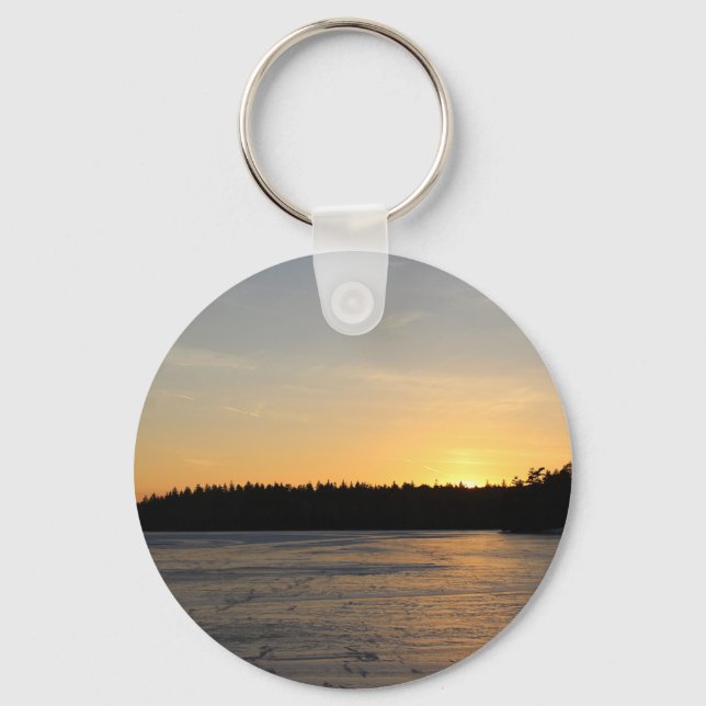 Porte-clés Un coucher du soleil gelé (Recto)