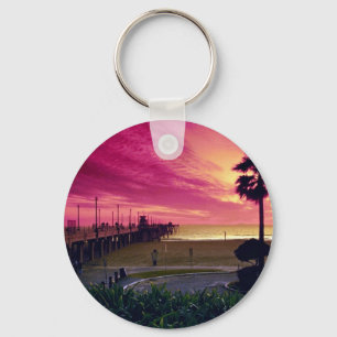 Porte-clés Un coucher du soleil magnifique au pilier,