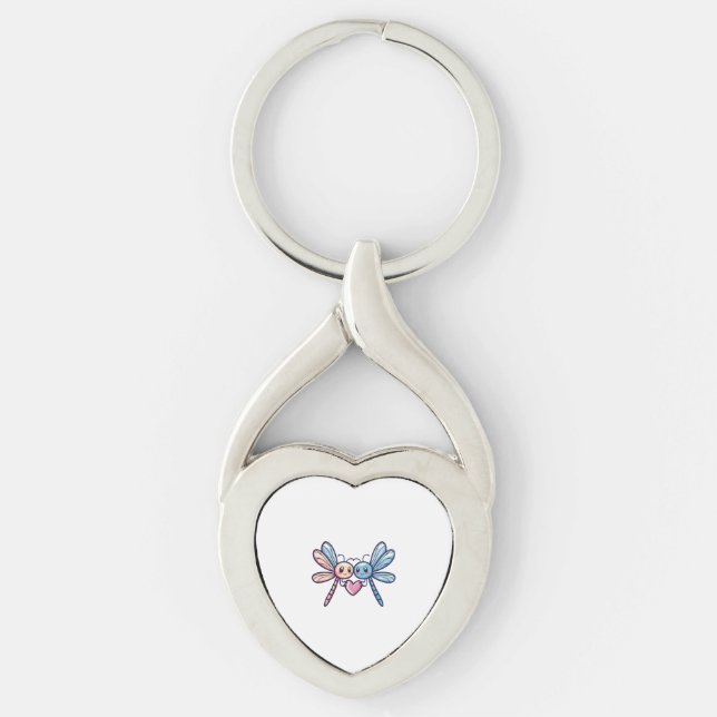 Porte-clés Un couple de libellules amoureux de l'animal Saint (Devant)