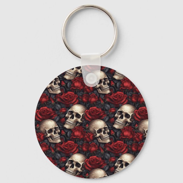 Porte-clés Un design de la série A Skull and Roses 10 (Recto)