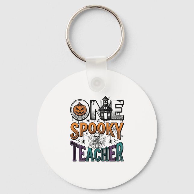 Porte-clés Un design vectoriel Halloween d'un professeur effr (Recto)